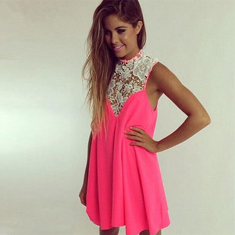 Pink Lace Midi Drss S.M.L.XL MH5015