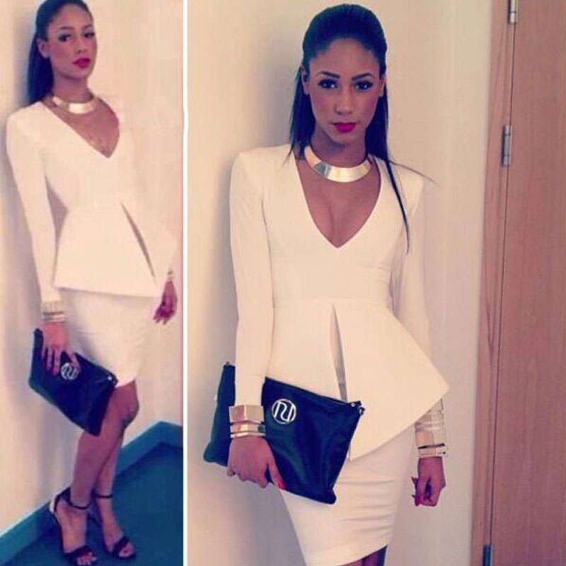 White Office Dress S.M.L MH5043