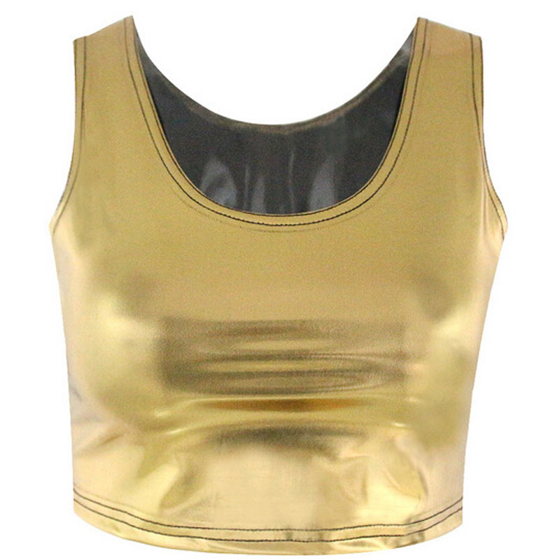 Bro Hug Gold Color Crop Top MH8022