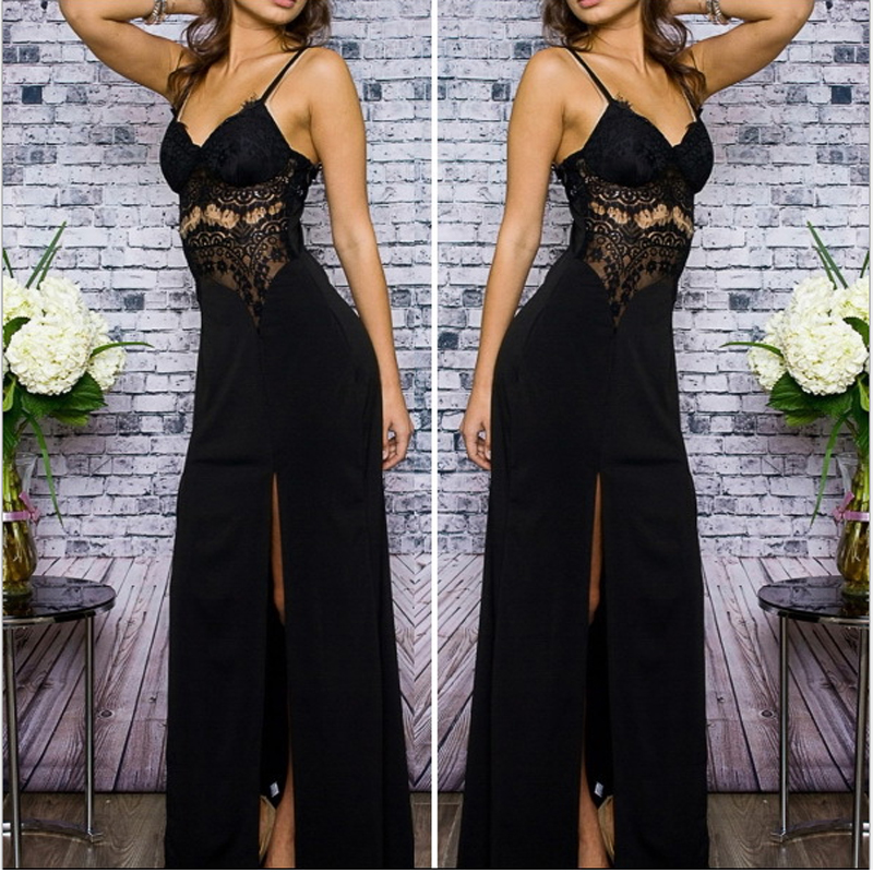 Black Lace Long Beach Dess S,M,L MH5133