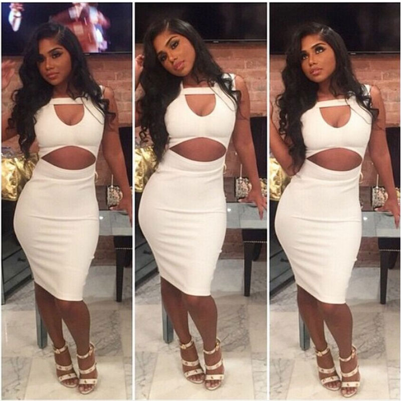 White Bodycon Dress S.M.L MH5113