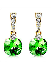 Green Fashion Crystal Earings MH9002