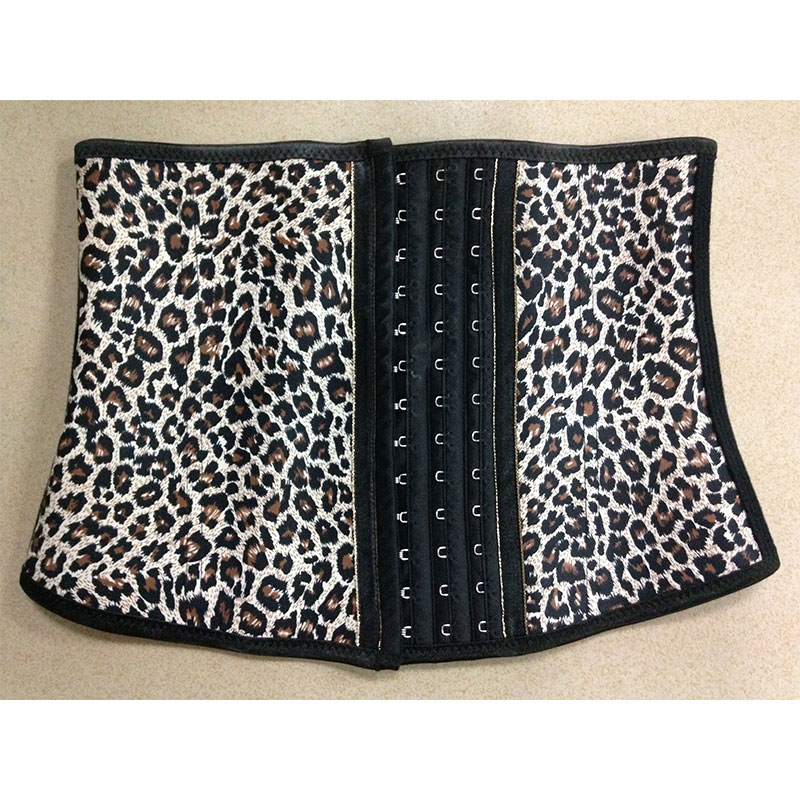 Four steel bone leopard waist cincher S-3XL MH1069