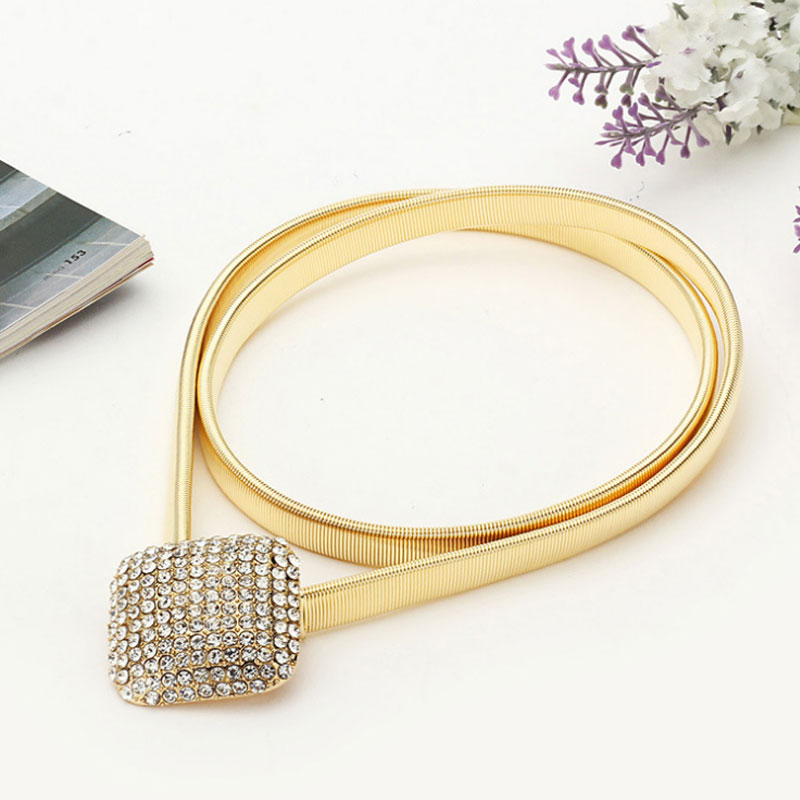Spring metal gold belt MH9039