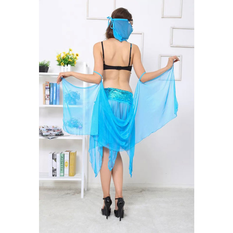 Sexy Blue Lace Dance Wear  MH3158