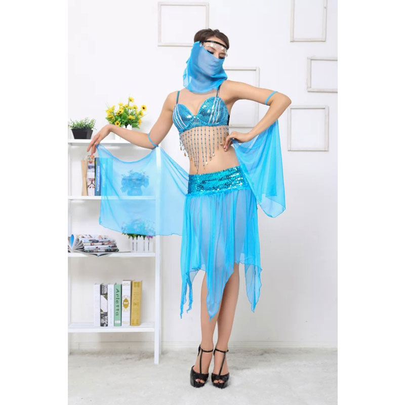 Sexy Blue Lace Dance Wear  MH3158