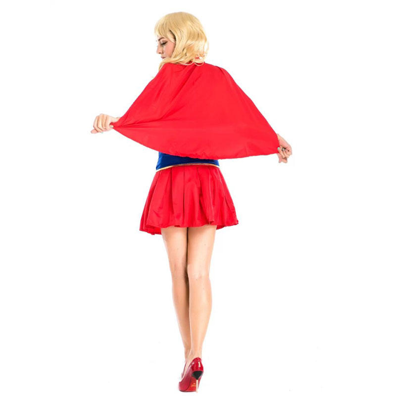 Blue super women dreess costume MH3164