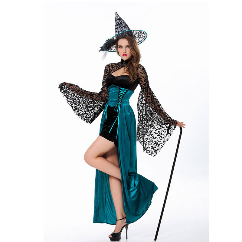 Long sleeve black witch costume   MH3170