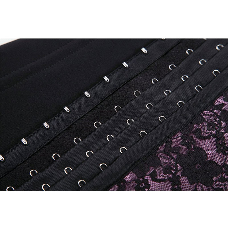 Purple lace steel bone corset XS-6XL MH1113