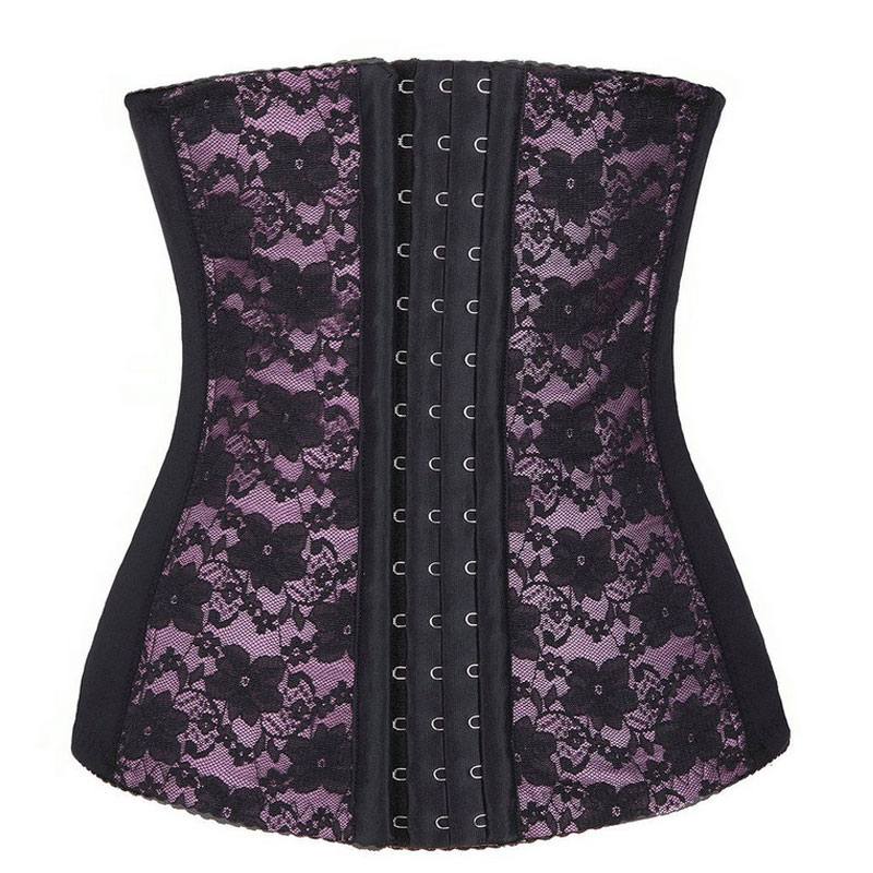 Purple lace steel bone corset XS-6XL MH1113