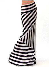 Black and White Long Skirt S-XL  MH5369