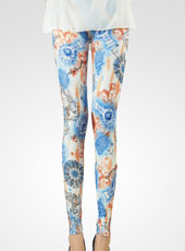 Blue & White Porcelain Slim Leggings MH13021