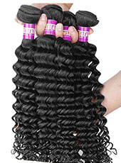 Curly Weft Hair Extension 100% Real Human Hair Soft With Elastic 6A S-9XL MH15028