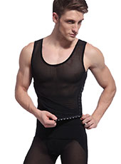 Seamless Black Fitness Men-Corsets Vest M,L  MH1312