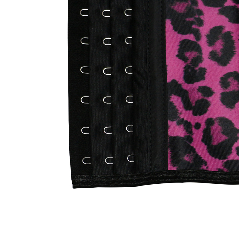 Red Leopard Print 9 Steel Boned Latex Corset S-3XL MH1055