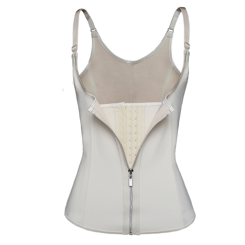 White Adjustable Hooks with Zipper Latex Vest S-3XL MH1259