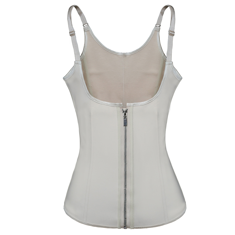 White Adjustable Hooks with Zipper Latex Vest S-3XL MH1259