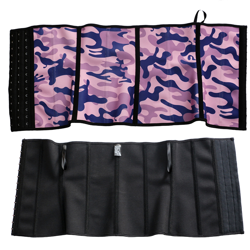 Steel Bones Pink Printed Latex Waist Trainer XS-3XL ZC1430