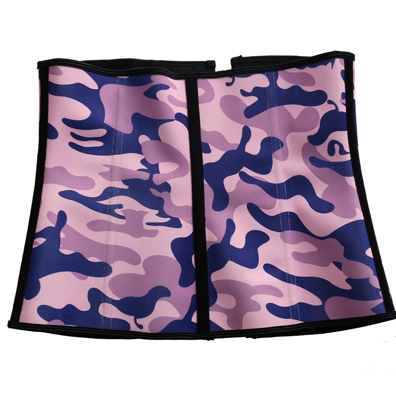 Steel Bones Pink Printed Latex Waist Trainer XS-3XL ZC1430
