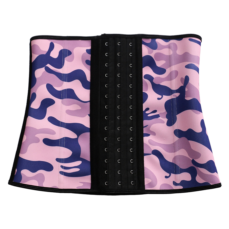 Steel Bones Pink Printed Latex Waist Trainer XS-3XL ZC1430