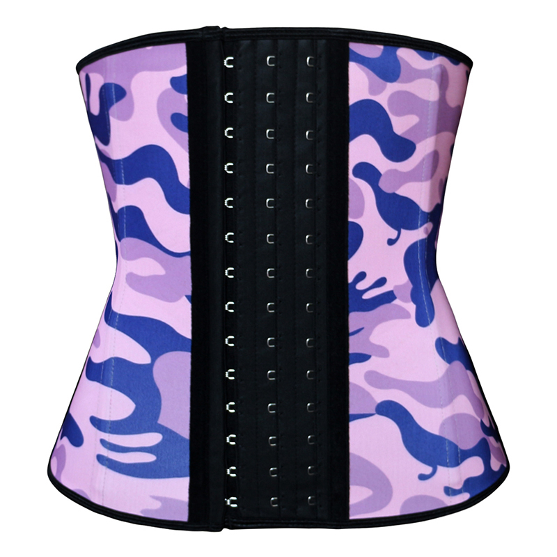 Steel Bones Pink Printed Latex Waist Trainer XS-3XL ZC1430