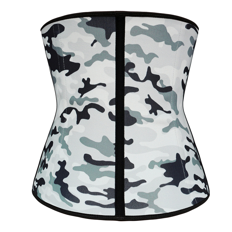Steel Bones Gray Printed Latex Waist Trainer XS-3XL ZC1432