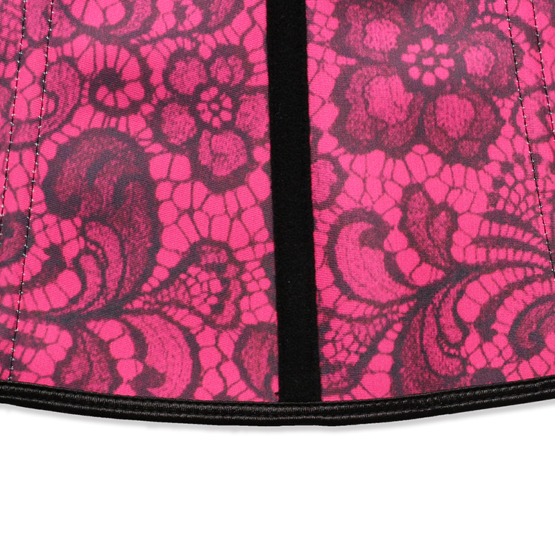Steel Bones Red Printed Latex Waist Trainer XS-3XL ZC1436