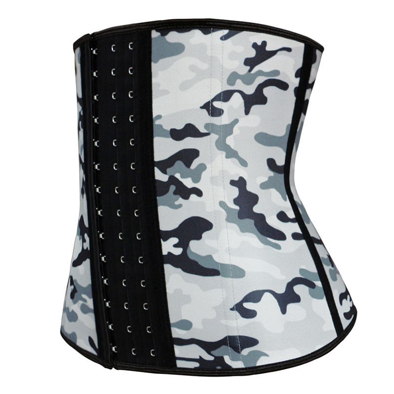Steel Bones Gray Printed Latex Waist Trainer XS-3XL ZC1432