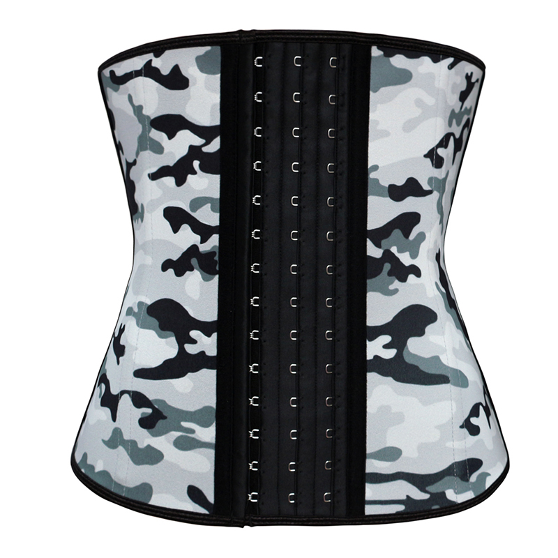 Steel Bones Gray Printed Latex Waist Trainer XS-3XL ZC1432