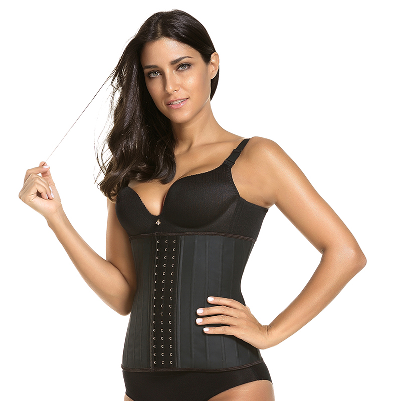 25 Steel Bone Black Latex Waist Trinaer XS-6XL MH1309