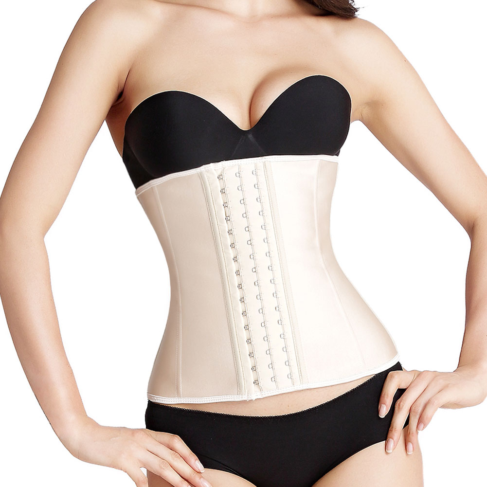 Nude latex steel bone corset XXS-6XL MH1174