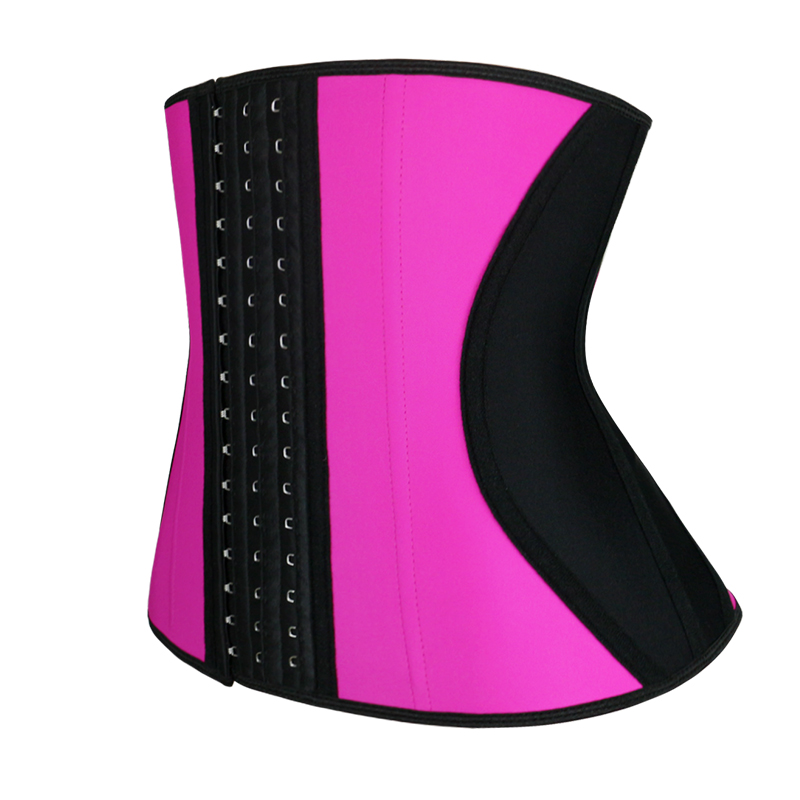 Black and Pink Private Label Latex Waist Trainer MH1530 XXS-6XL