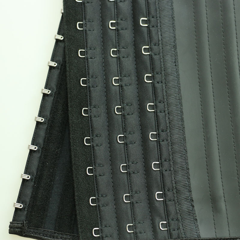 Black Short Torso 9inch 25Steel Bones Latex Waist Trainerf S-6XL ZC1504