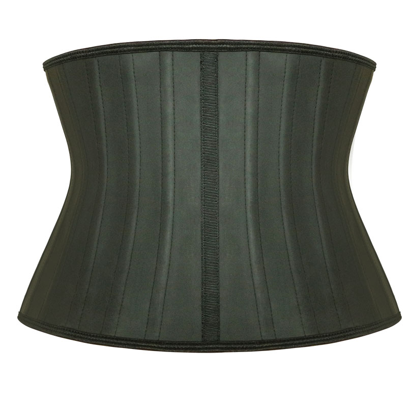 Black Short Torso 9inch 25Steel Bones Latex Waist Trainerf S-6XL ZC1504