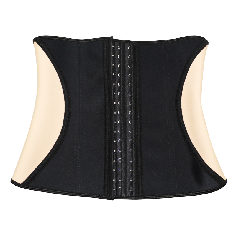 Color Mixed Black and Nude Women Body Latex Slimming Waist Training Corset MH1551
