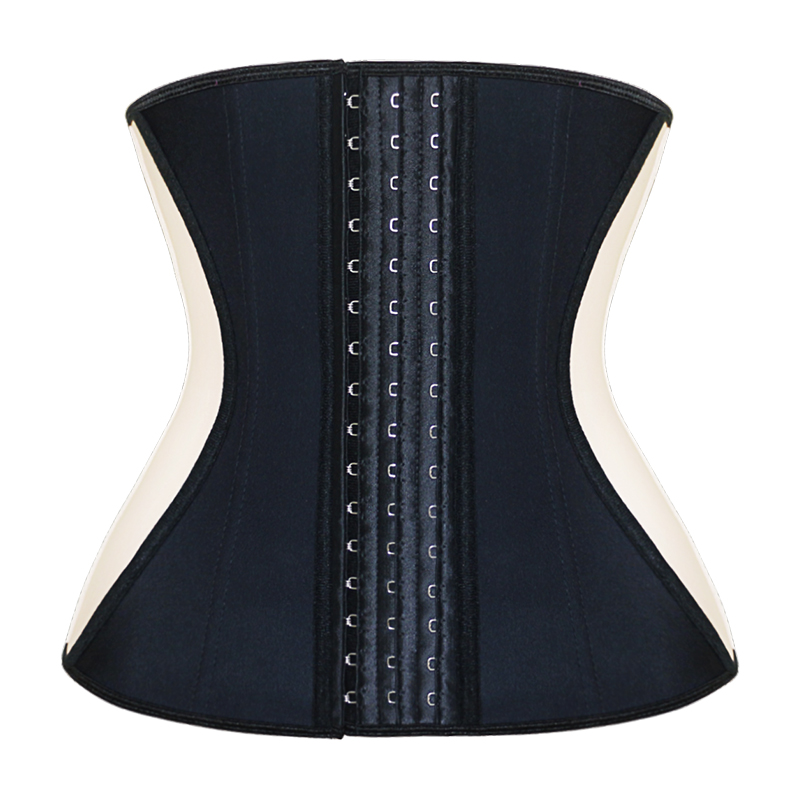 Color Mixed Black and Nude Women Body Latex Slimming Waist Training Corset MH1551