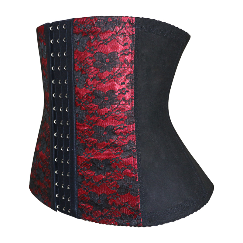 Red Lace Steel Boned Waist Cincher XS-6XL MH1345