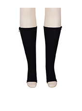 Black Pressure Stretch Sporting Zipper Sliming Legs Shaper MH1626