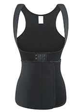 Black Neoprene Slimming Vest With Belt XS-6XL MH1701