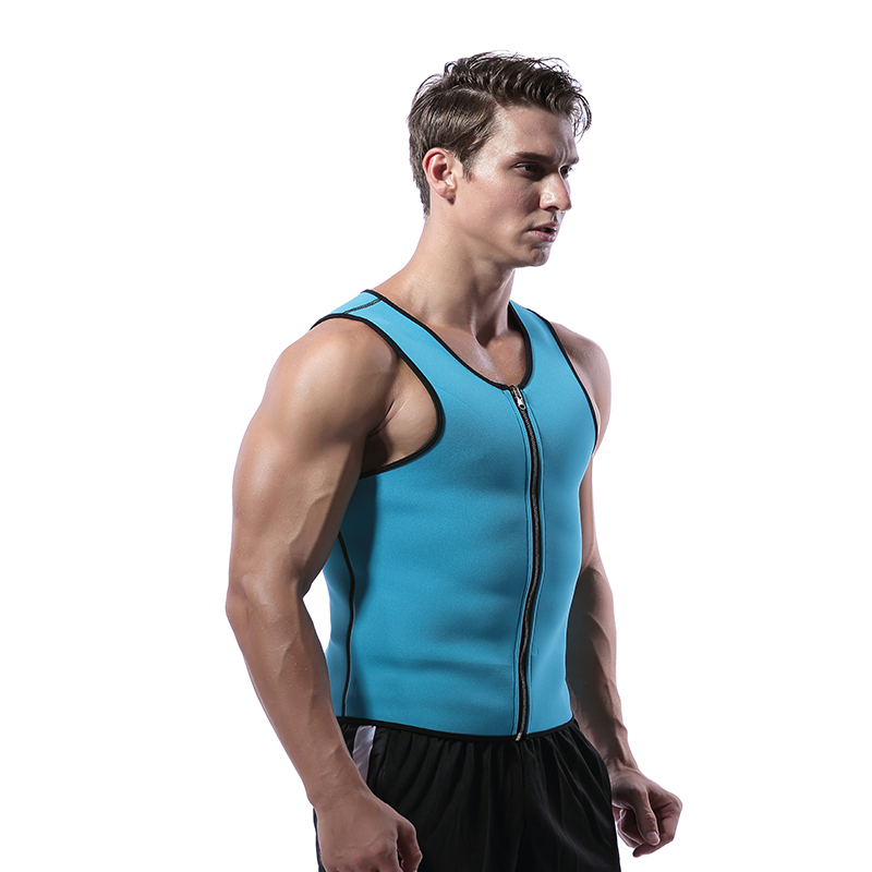 Blue Men Neoprene Sweat with Zipper XS-XXL MH1193