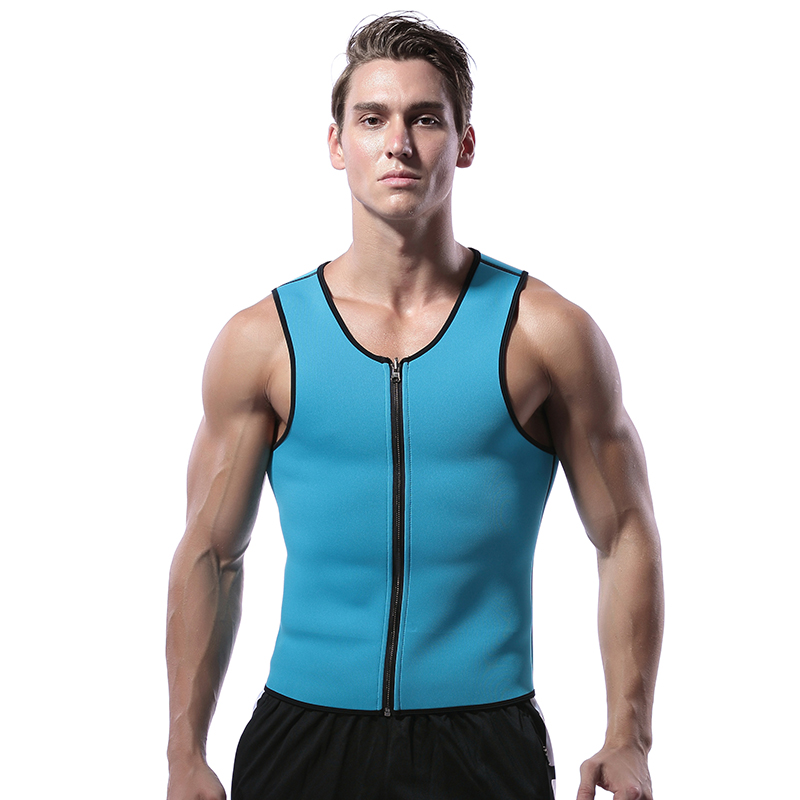 Blue Men Neoprene Sweat with Zipper XS-XXL MH1193