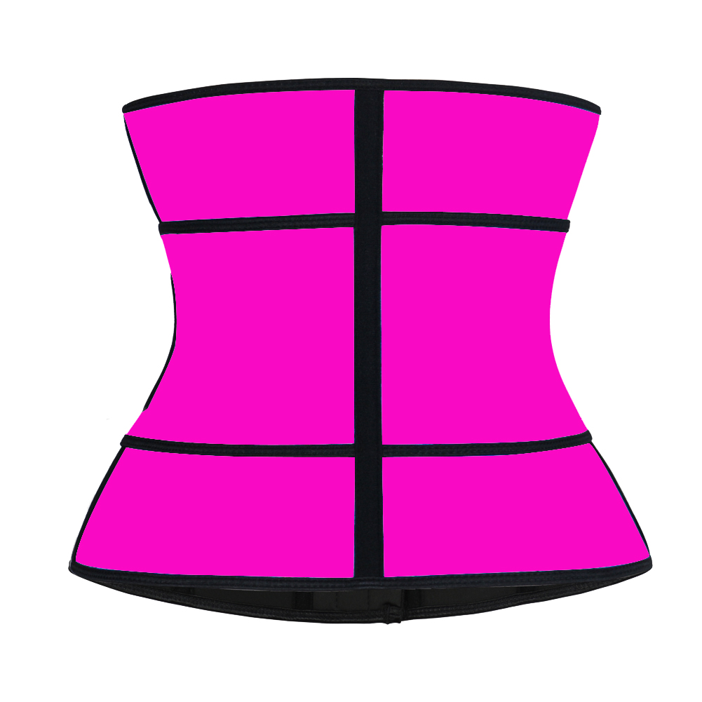 Pink Latex Waist Trainer With Hooks 3XS-6XL MH1761