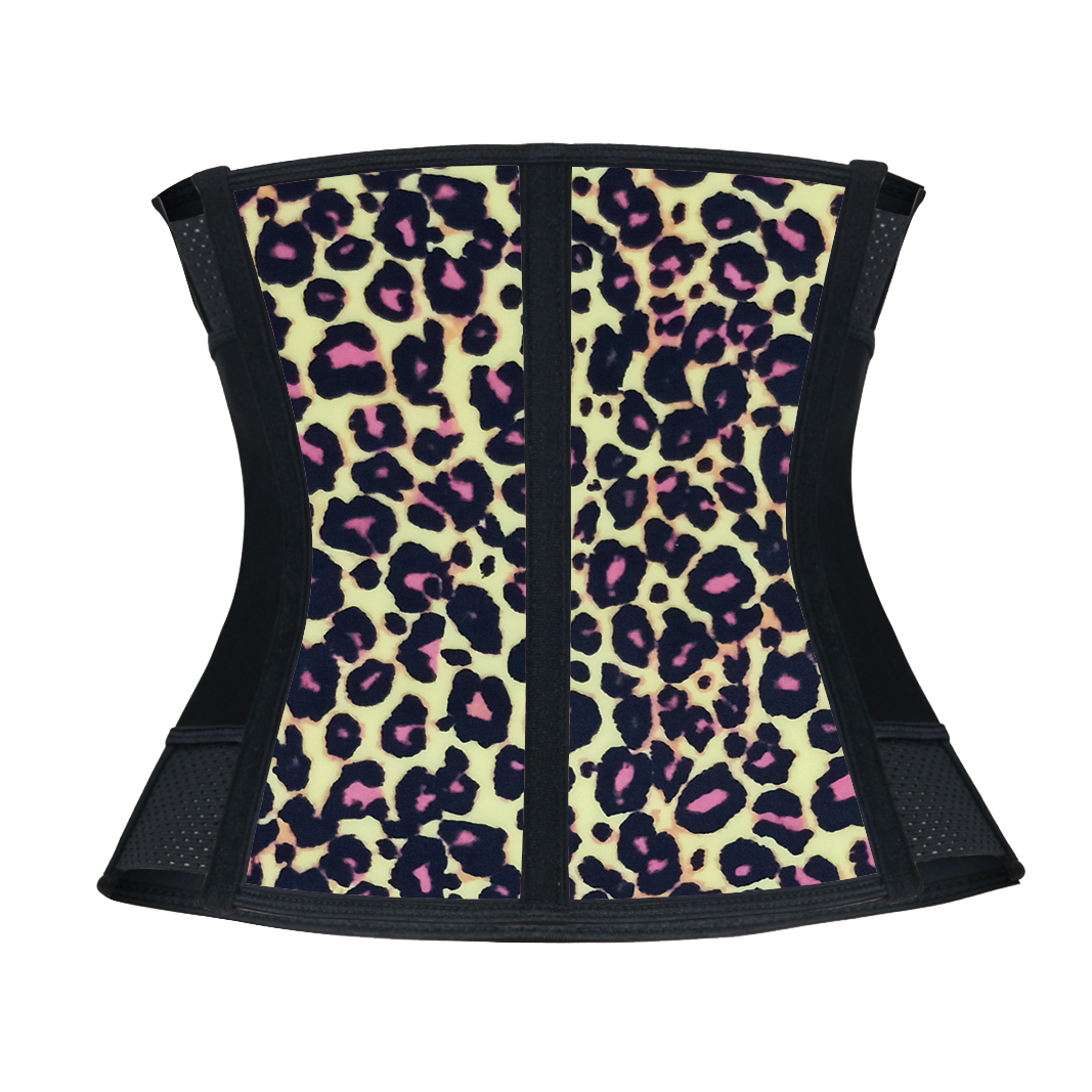 Yellow Leopard Latex Waist Trainer Elastic Belt 3XS-6XL MH1858