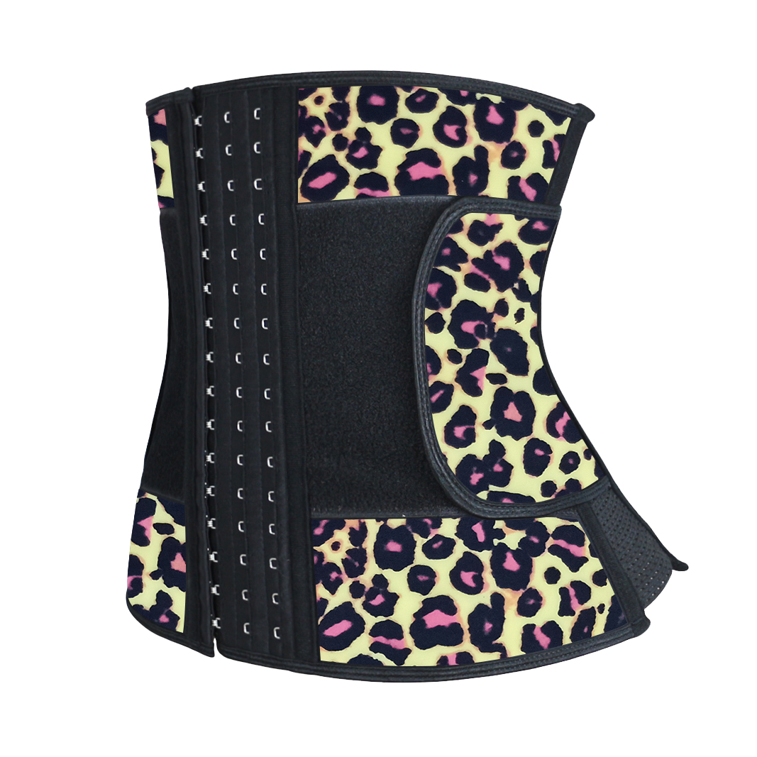 Yellow Leopard Latex Waist Trainer Elastic Belt 3XS-6XL MH1858