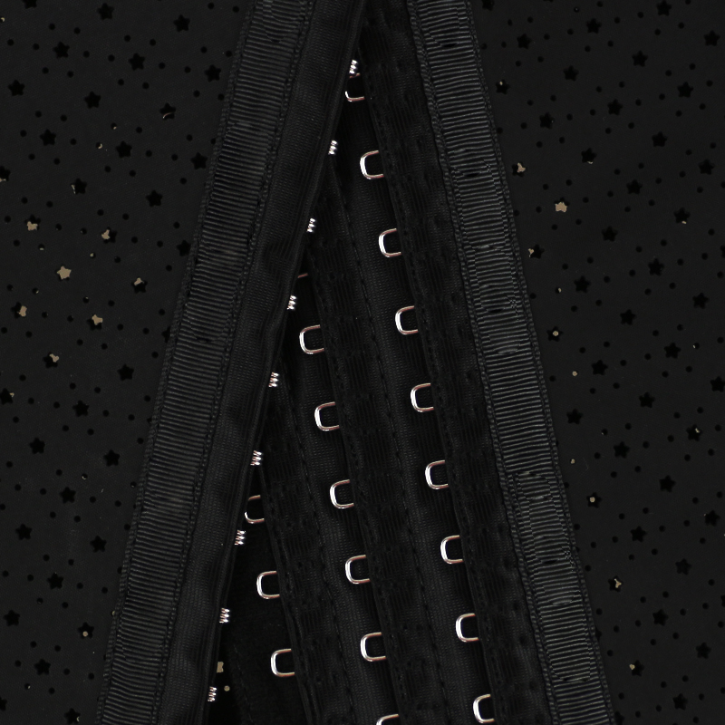 Black Latex Star shaped Breathable Steel Bone corset MH1925