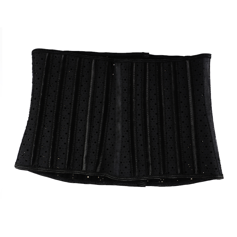 Black Latex Star shaped Breathable Steel Bone corset MH1925