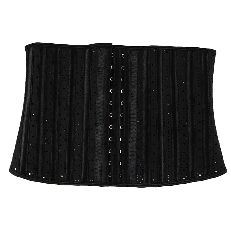Black Latex Star shaped Breathable Steel Bone corset MH1925