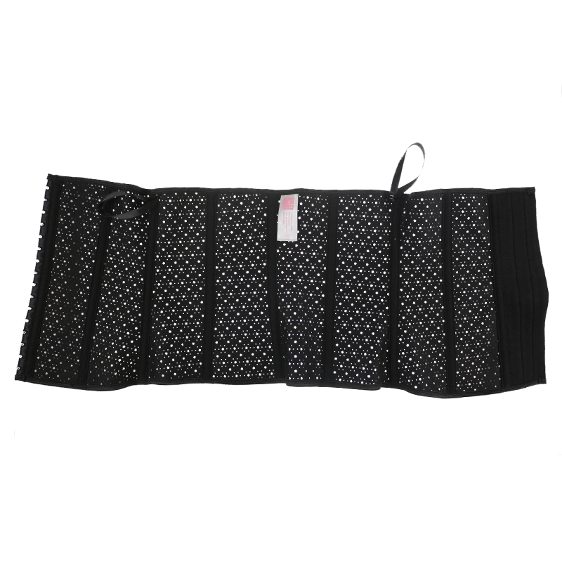 Black Stars Hollow Latex Breathable Steel Bone corset XS-6XL MH1927