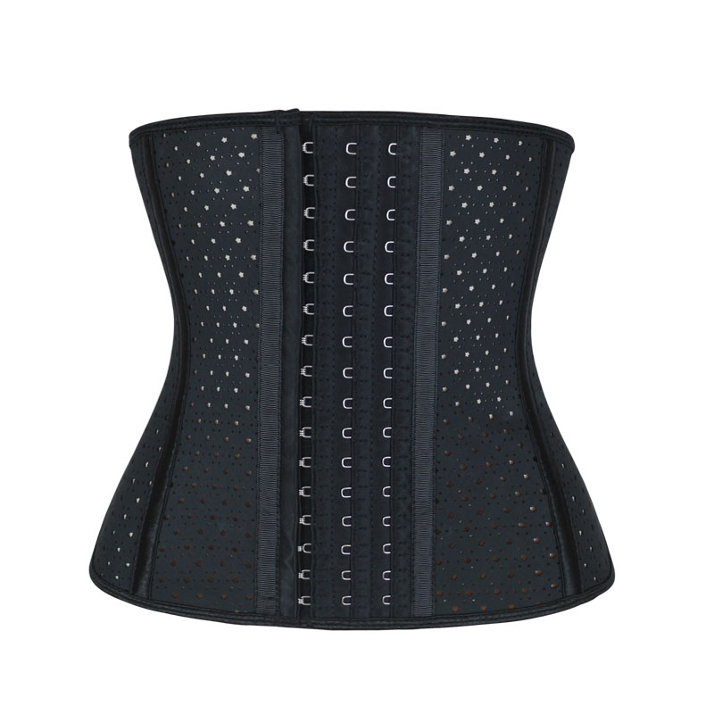 Black Stars Hollow Latex Breathable Steel Bone corset XS-6XL MH1927