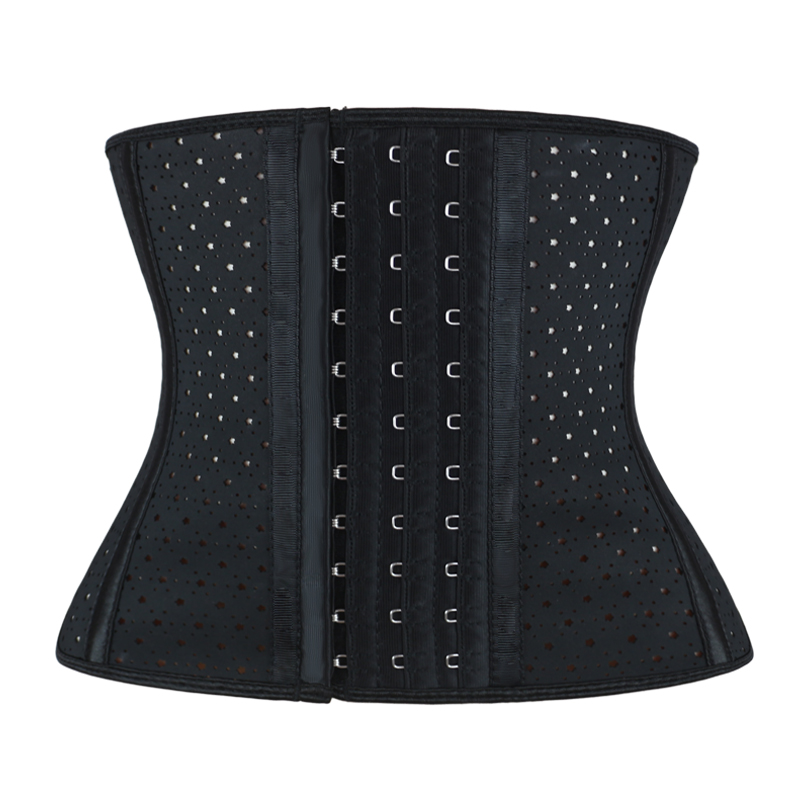 Black Stars Hollow Latex Breathable Steel Bone corset XS-6XL MH1926 